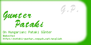 gunter pataki business card