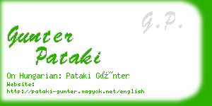 gunter pataki business card